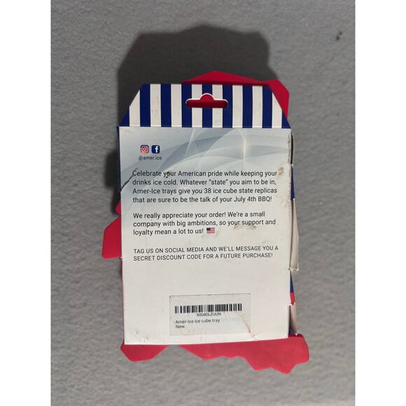 Ice cube tray America shaped with 38 cubes. 2 trays - Picture 2 of 4